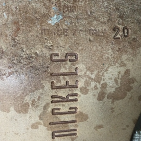 Vintage Nickels Block Heel Taupe Strap Slingback Sandals Made in Italy 9M - Picture 8 of 8